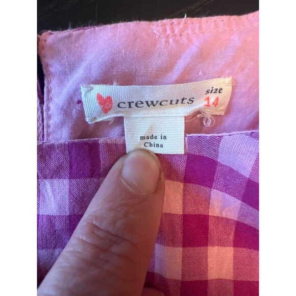 Crewcuts Girls Gingham Sleeveless Dress Size 14 Cotton & Elastane Cottage - Picture 3 of 5